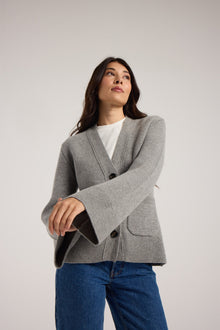 Wide Sleeve Julia Cardigan - Grey Arquerite