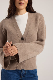 Wide Sleeve Julia Cardigan - Toast