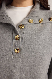 Sailor Collar Georgie Sweater - Grey Arquerite