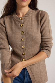 Fitted Rachael Cardigan - Toast