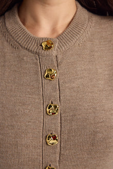 Fitted Rachael Cardigan - Toast