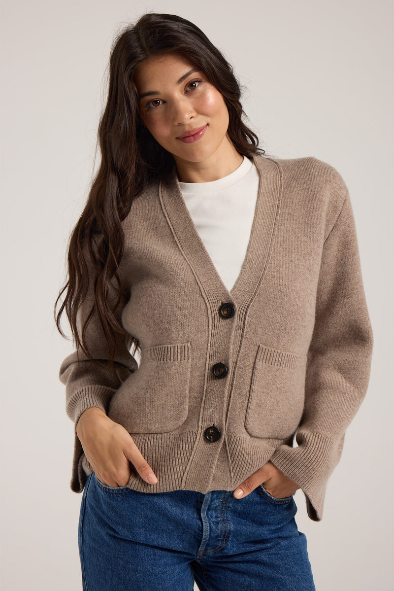 Wide Sleeve Julia Cardigan - Toast