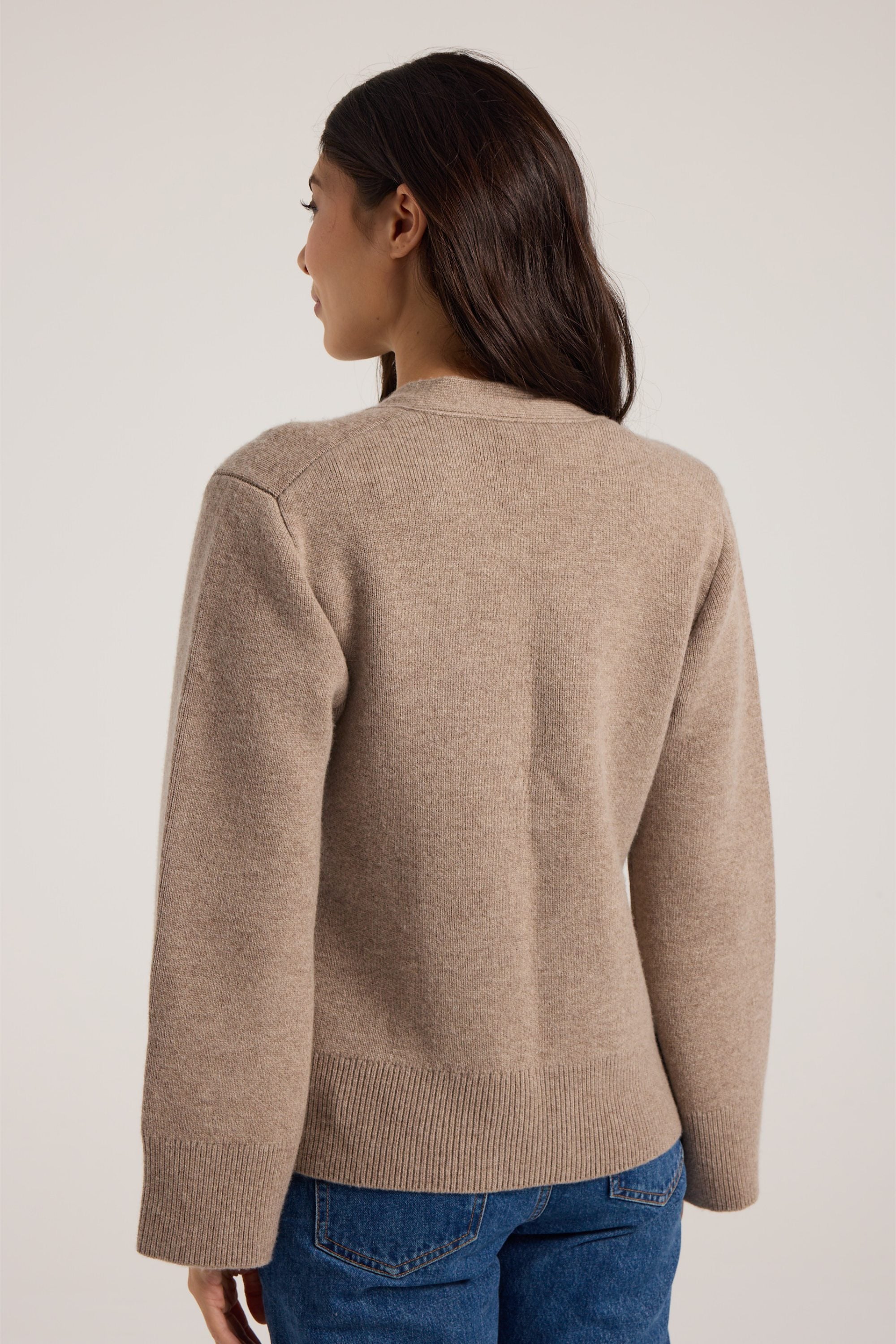 Wide Sleeve Julia Cardigan - Toast
