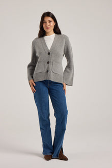 Wide Sleeve Julia Cardigan - Grey Arquerite