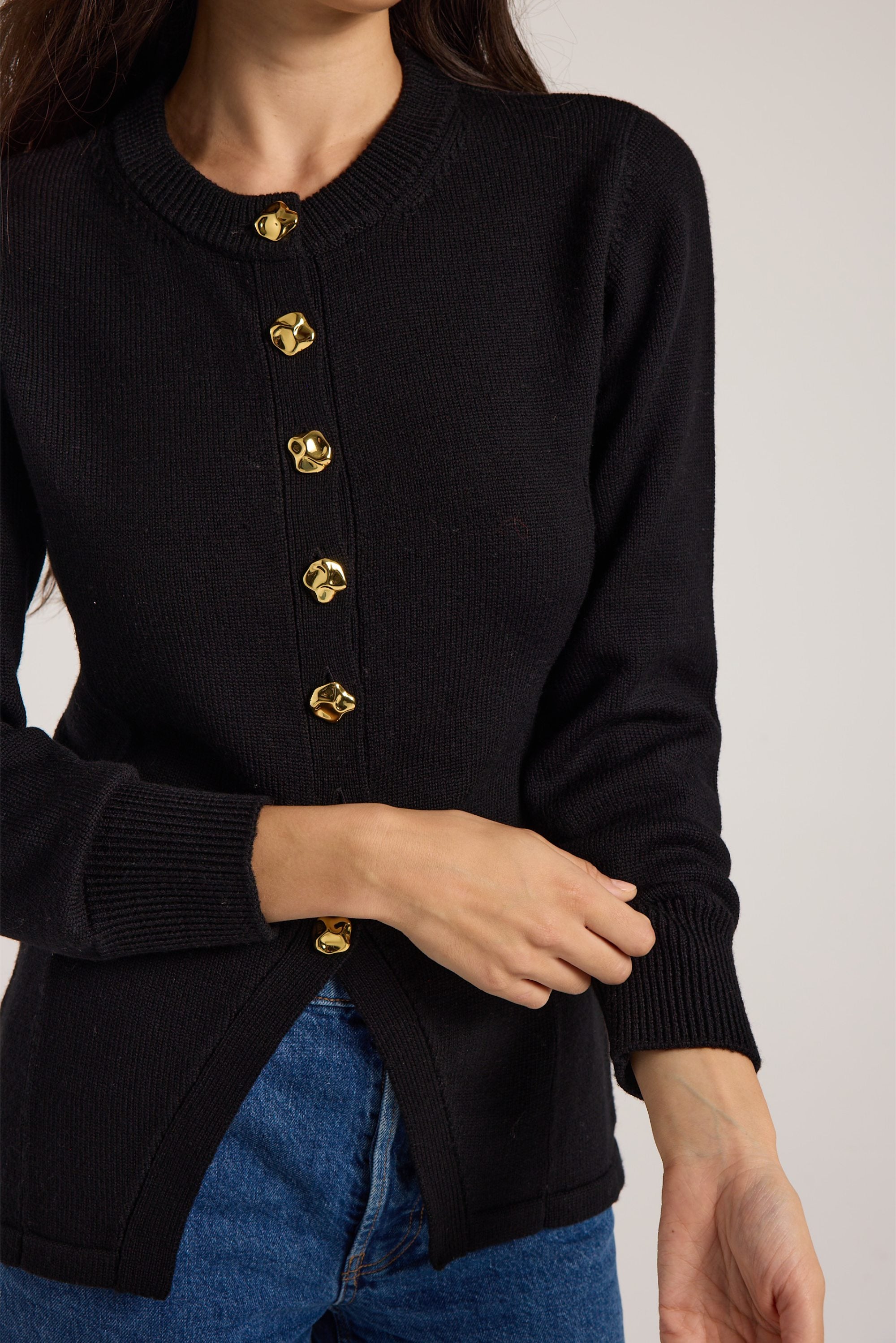 Fitted Rachael Cardigan - Black