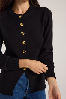 Fitted Rachael Cardigan - Black