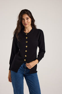 Fitted Rachael Cardigan - Black